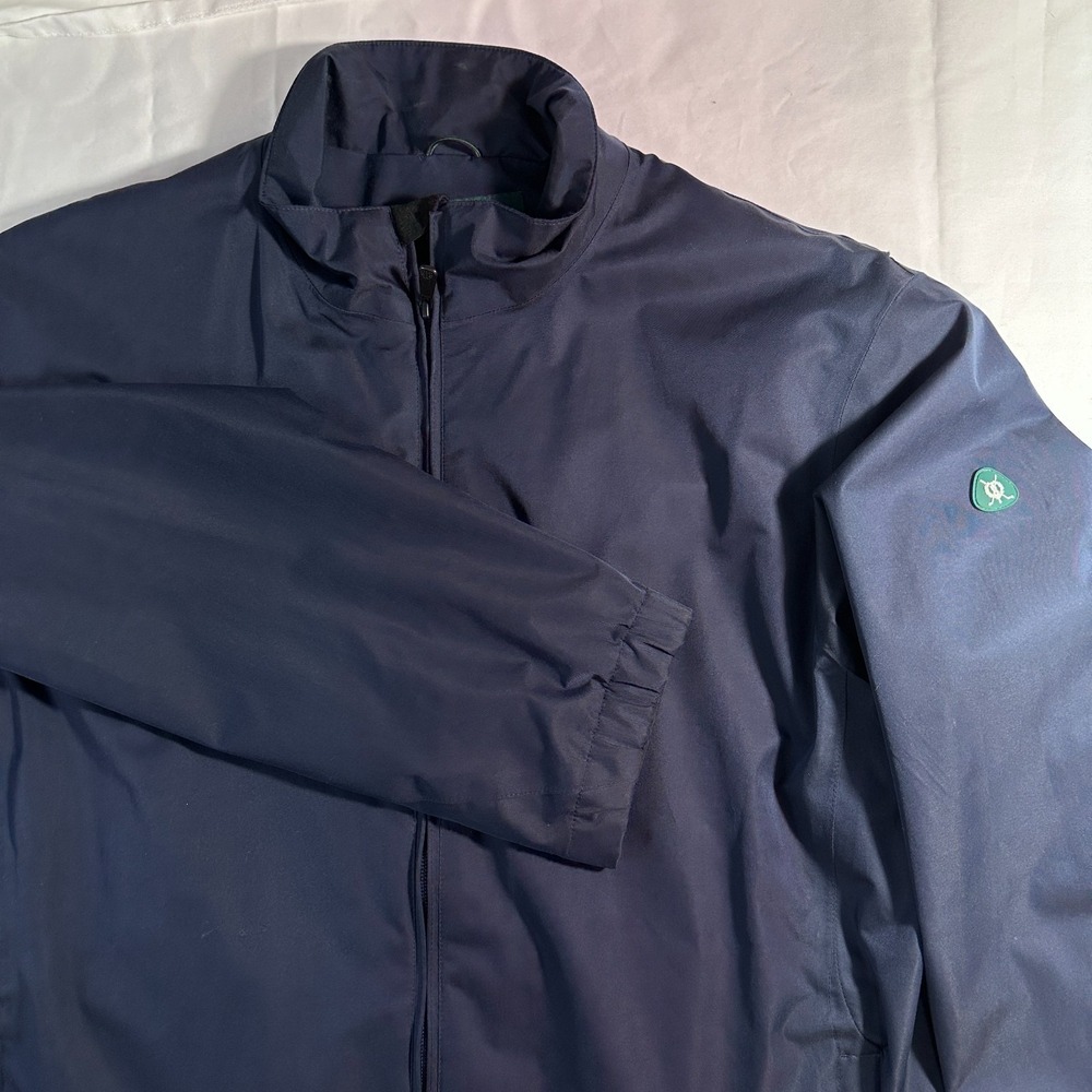 Brooks Brothers St Andrews Links Golf Jacket Mens L Blue Coat Full Zip Mesh Line